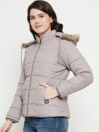 Thumbnail for Hooded Insulator Anti Odour Faux Fur Trim Puffer Jacket