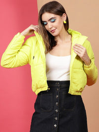 Thumbnail for Hooded Crop Padded Jacket