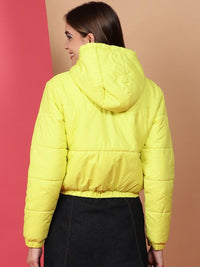 Thumbnail for Hooded Crop Padded Jacket