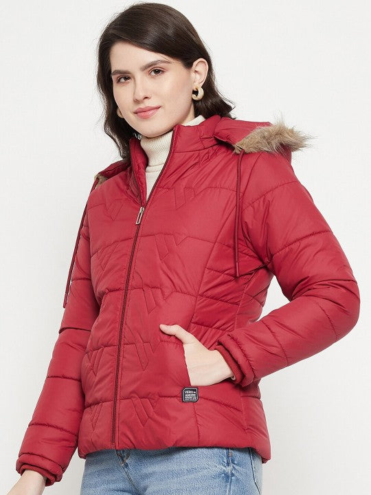 Hooded Insulator Anti Odour Faux Fur Trim Puffer Jacket