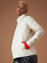 Thumbnail for beige-hooded-quilted-jacket