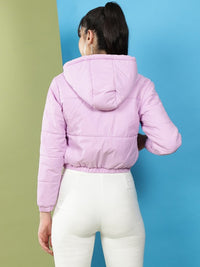 Thumbnail for Hooded Crop Padded Jacket