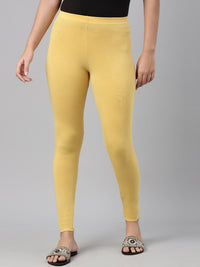 Thumbnail for Women Black Solid Ankle Length Leggings