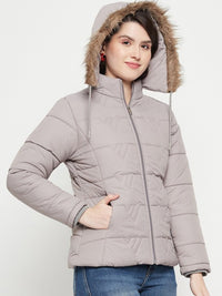 Thumbnail for Hooded Insulator Anti Odour Faux Fur Trim Puffer Jacket