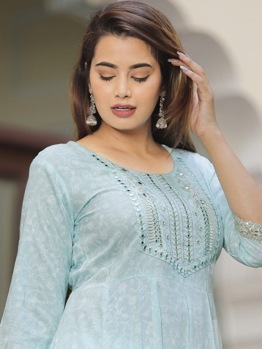 ethnic-motifs-printed-mirror-work-anarkali-kurta-with-trousers-&-dupatta