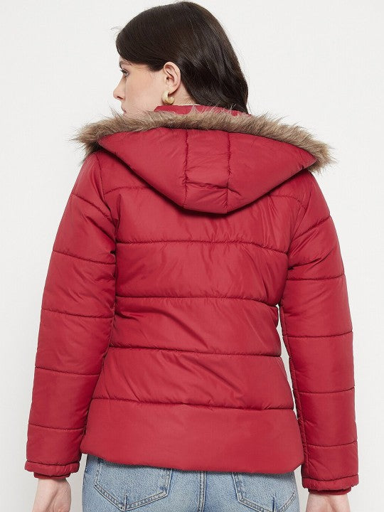 Hooded Insulator Anti Odour Faux Fur Trim Puffer Jacket
