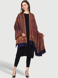 Thumbnail for Ethnic Motifs Woven Design Wool Jamawar Shawl