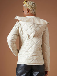 Thumbnail for beige-hooded-quilted-jacket