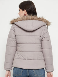 Thumbnail for Hooded Insulator Anti Odour Faux Fur Trim Puffer Jacket