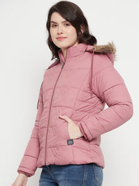 Thumbnail for hooded-insulator-anti-odour-faux-fur-trim-puffer-jacket