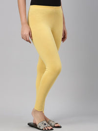 Thumbnail for Women Black Solid Ankle Length Leggings