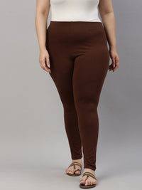 Thumbnail for Women Black Solid Ankle Length Leggings
