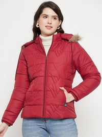 Thumbnail for Hooded Insulator Anti Odour Faux Fur Trim Puffer Jacket