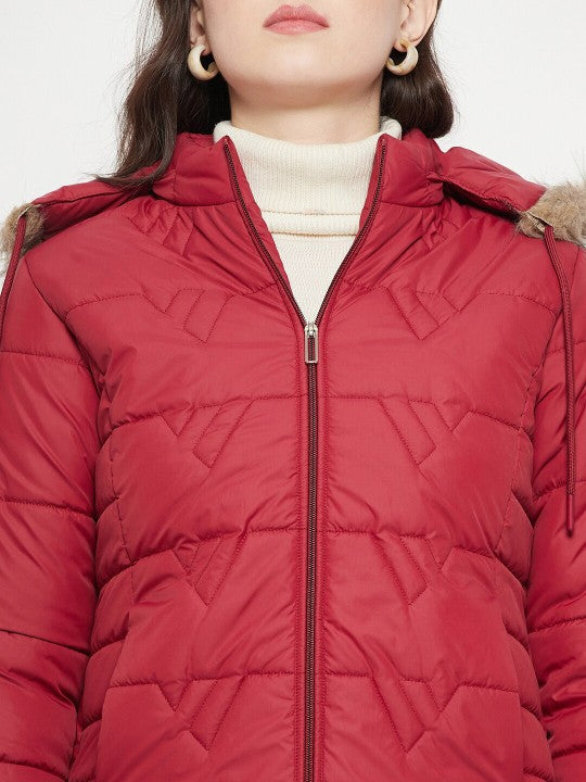 Hooded Insulator Anti Odour Faux Fur Trim Puffer Jacket