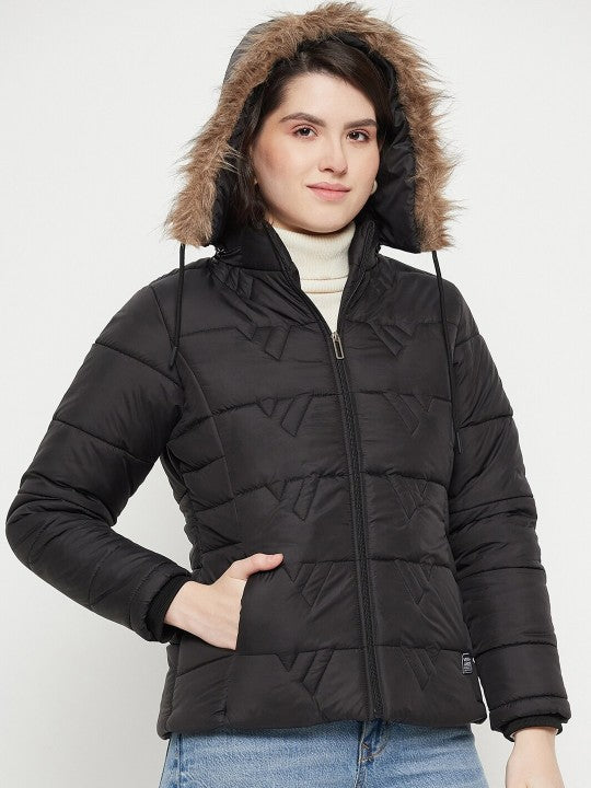 Hooded Insulator Anti Odour Faux Fur Trim Puffer Jacket