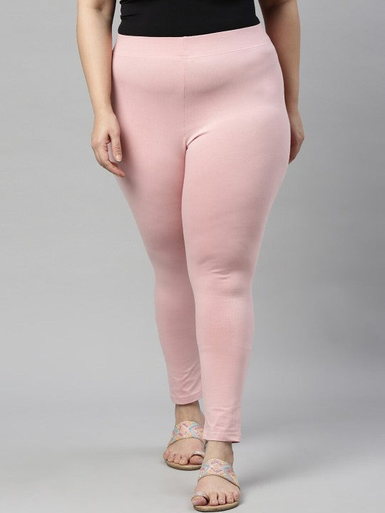 Women Black Solid Ankle Length Leggings