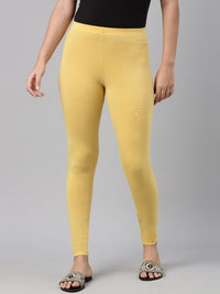 Thumbnail for Women Black Solid Ankle Length Leggings