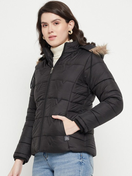 Hooded Insulator Anti Odour Faux Fur Trim Puffer Jacket