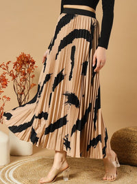 Thumbnail for printed-pleated-a-line-maxi-skirts
