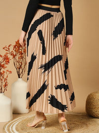 Thumbnail for printed-pleated-a-line-maxi-skirts