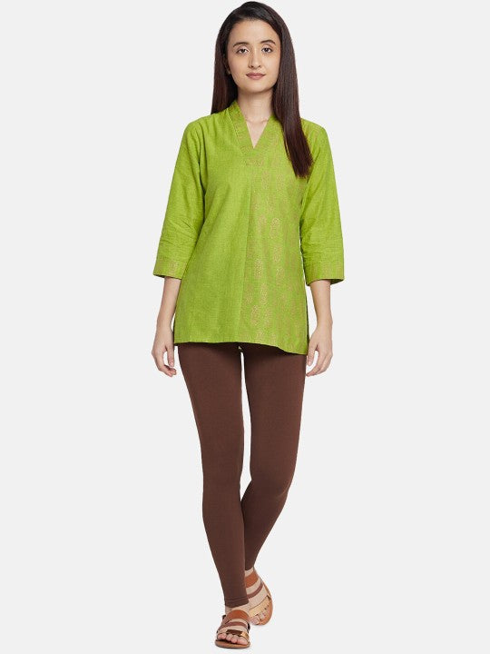 Women Black Solid Ankle Length Leggings