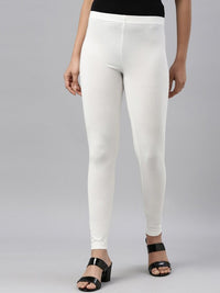 Thumbnail for Women Black Solid Ankle Length Leggings