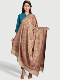 Thumbnail for Ethnic Motifs Woven Design Wool Jamawar Shawl