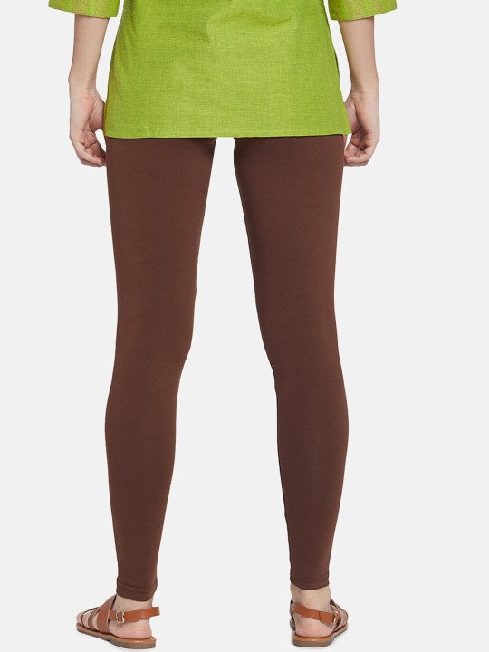 Women Black Solid Ankle Length Leggings