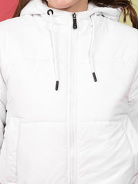 Thumbnail for Hooded Crop Padded Jacket