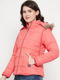 Thumbnail for Hooded Insulator Anti Odour Faux Fur Trim Puffer Jacket