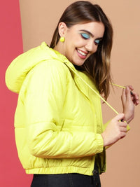 Thumbnail for Hooded Crop Padded Jacket
