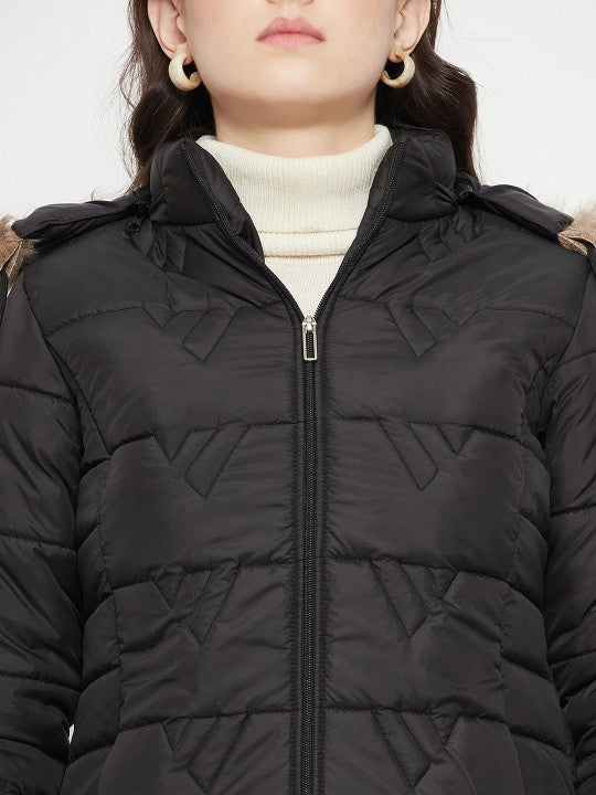 Hooded Insulator Anti Odour Faux Fur Trim Puffer Jacket