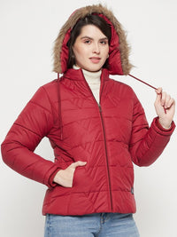 Thumbnail for Hooded Insulator Anti Odour Faux Fur Trim Puffer Jacket