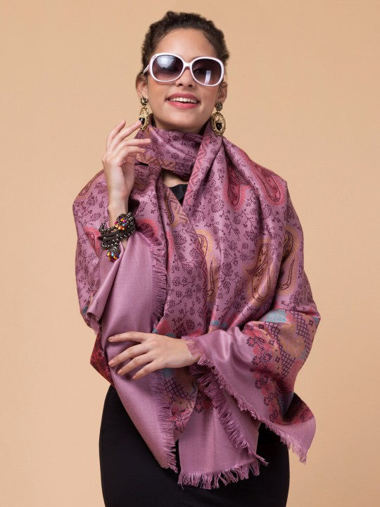 Paisley Woven-Design Shawl