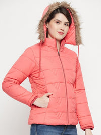 Thumbnail for Hooded Insulator Anti Odour Faux Fur Trim Puffer Jacket