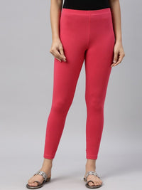 Thumbnail for Women Black Solid Ankle Length Leggings