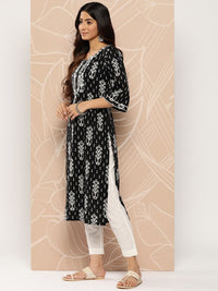 Thumbnail for ethnic-motifs-embroidered-flared-sleeves-gotta-patti-kurta