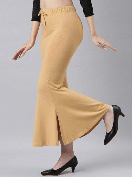 Side Slit High-Rise Stretchable Viscose Saree Skirt