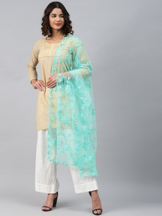 Pink Embroidered Dupatta