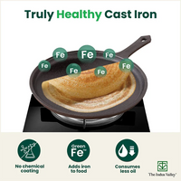 Thumbnail for The Indus Valley CASTrong Cast Iron Cookware Set: Tawa + Kadai, Kitchen Set for Home, Pre