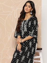 Thumbnail for ethnic-motifs-embroidered-flared-sleeves-gotta-patti-kurta
