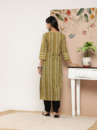 Thumbnail for Women Blue & White Printed Kurta