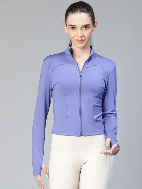 Women Lightweight Crop Training or Gym Sporty Jacket
