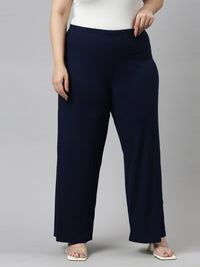 Thumbnail for Women Black Knitted Palazzos