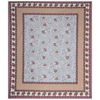 Thumbnail for Rudra Bazaar Grey 210 TC Cotton Double King Bedsheet With 2 Pillow Covers