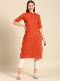 Thumbnail for women-mandarin-collar-straight-kurta