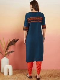 Thumbnail for Floral Yoke Printed Mirror Work Kurta