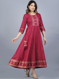 Thumbnail for women-ethnic-motifs-printed-anarkali-kurta