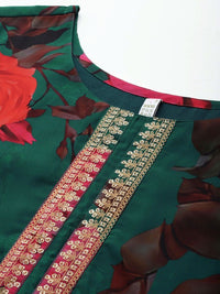 Thumbnail for plus-size-floral-printed-georgette-kurta
