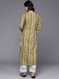 Thumbnail for Women Blue & White Printed Kurta
